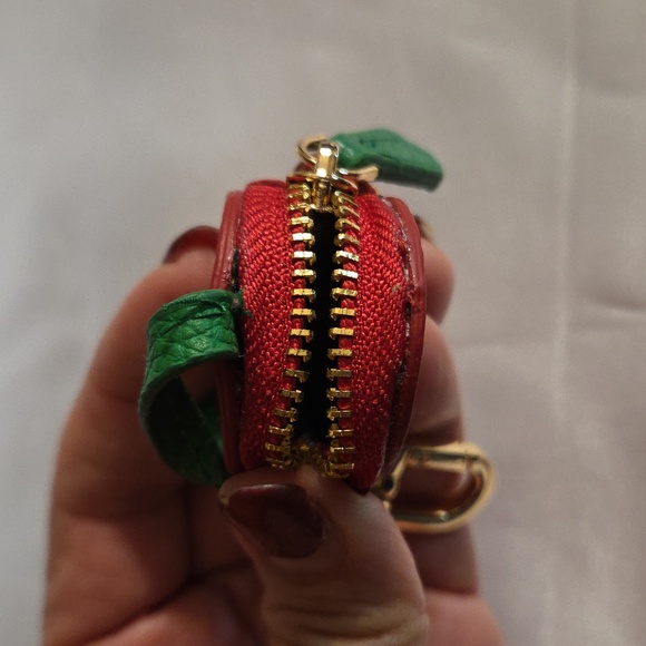 Cherry Leather Bag Charm NWOT - Picture 4 of 5